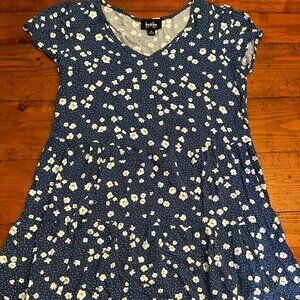 By & By Blue Floral Mini Dress – Size M, Lightweight